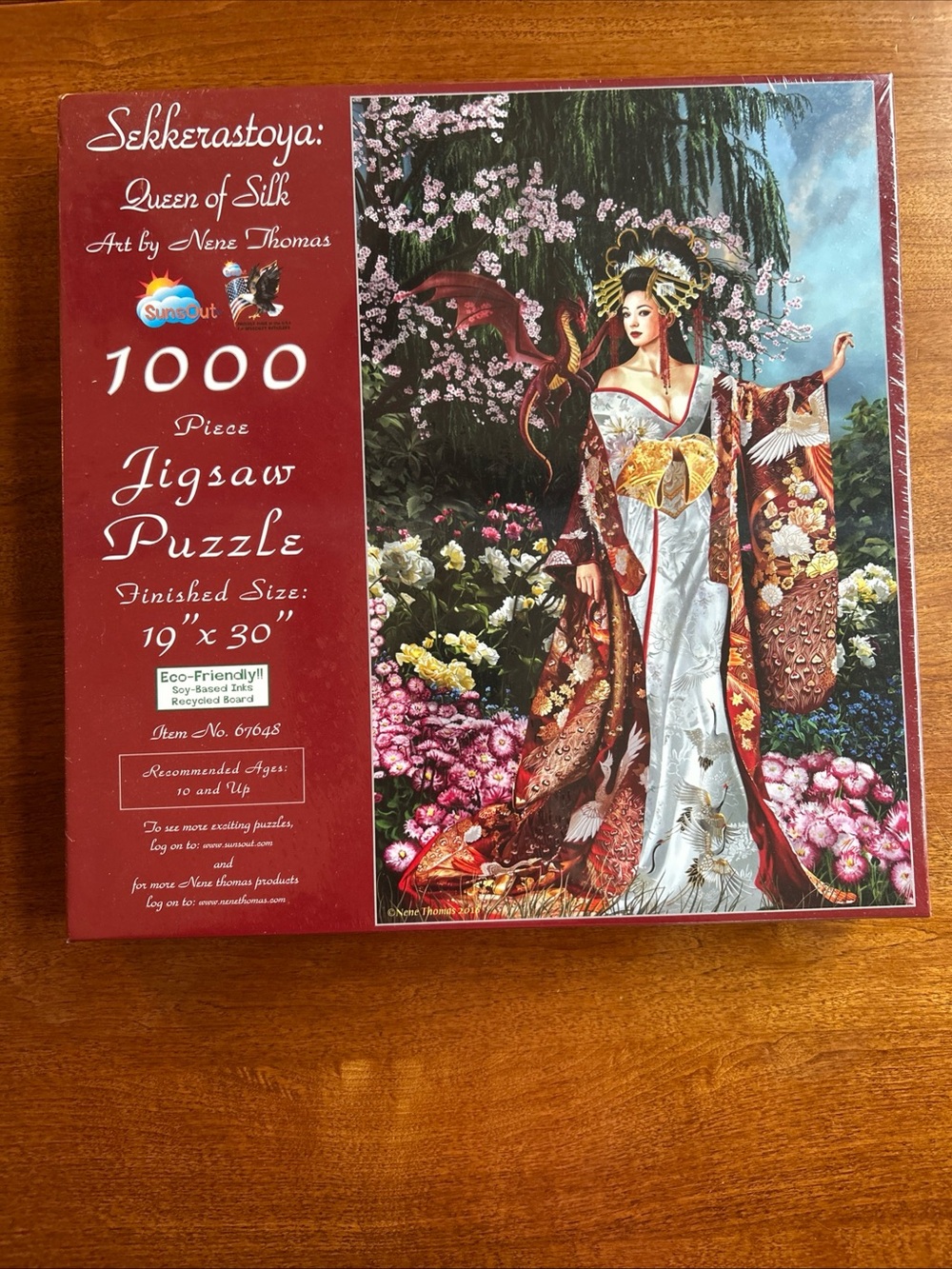 Sekkerastoya Queen of Silk 1000-Piece Jigsaw Puzzle - Floral Geisha Artwork